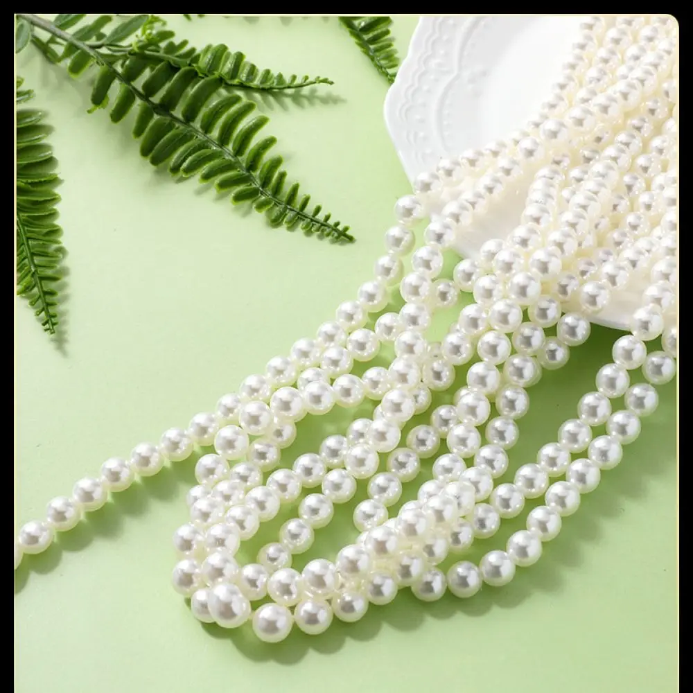 Smooth ABS Plastic Pearl Loose Beads For Garment Decoration DIY Necklace Bracelet Supplies High Quality Drilled Beads