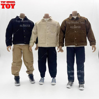 1/6 Scale Men's Casual Trendy Top T-shirt Pant Coat Clothes Accessory Model for 12'' Male Soldier Action Figure Body Dolls Toy