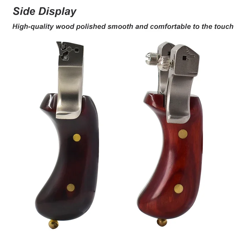 مقبض خشبي عالي الجودة من الفولاذ المقاوم للصدأ مقلاع خارجي احترافي دقيق للصيد مقلاع مريح