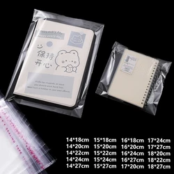 100pcs Self-adhesive Cellophane Bags Plastic Candy Cookie Gift Bag T-Shirt Clothing Waterproof Storage Transparent Plastic Pouch
