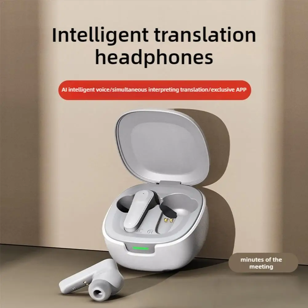 Real Time ForA98 AI Translator Earbuds Bluetooth 5.4 Languages Translation Headphones Intelligent Voice Translators For Outdoor