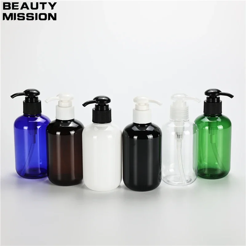 

Multicolor 200ML X 25 Liquid Soap Plastic Packaging Bottles With Round Lotion Pump Travel Size Shower Gel Chunky Plastic Bottle