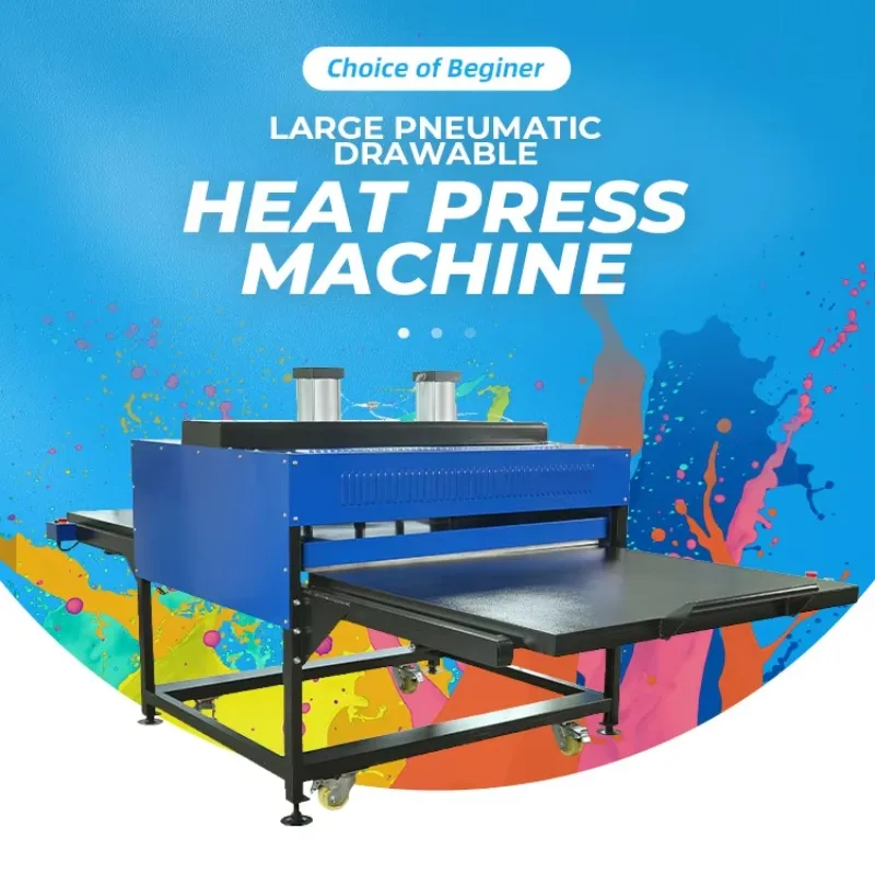 80x100cm Double Station Pneumatic Heat Press Machine Large Area Even Pressure Fast Heating Heat Transfer Machine