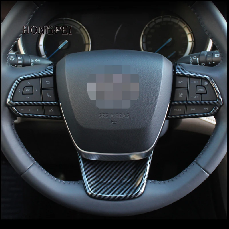 

For Toyota Highlander 2022~2023 Steering Wheel Button Switch Control Decorate Molding Cover Trim Car Styling Auto Accessories