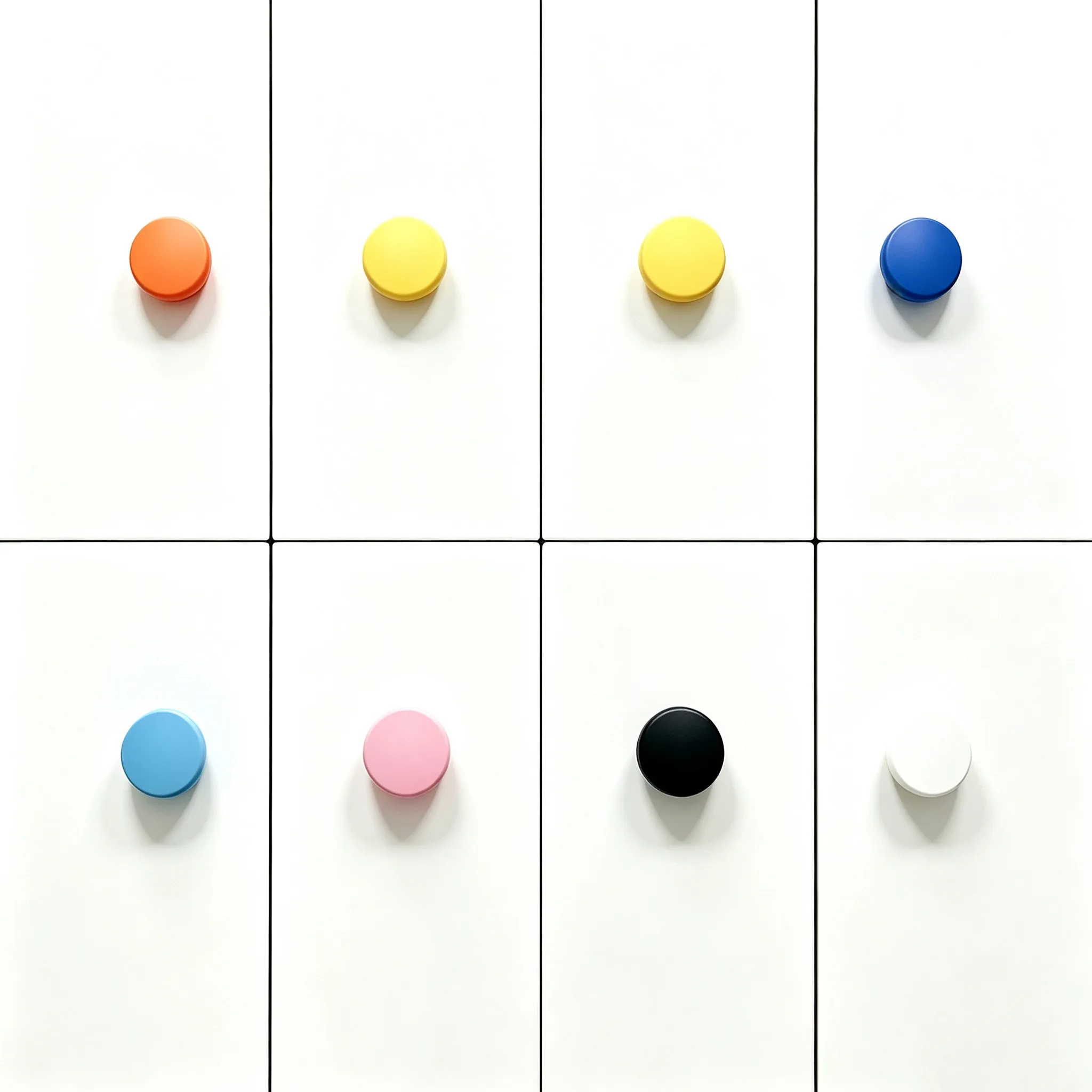 Color Disc Kitchen Cabinet Pulls Door Handle Children's Room Clothes Drawer Knobs Single Hole Nordic Macaron Handle