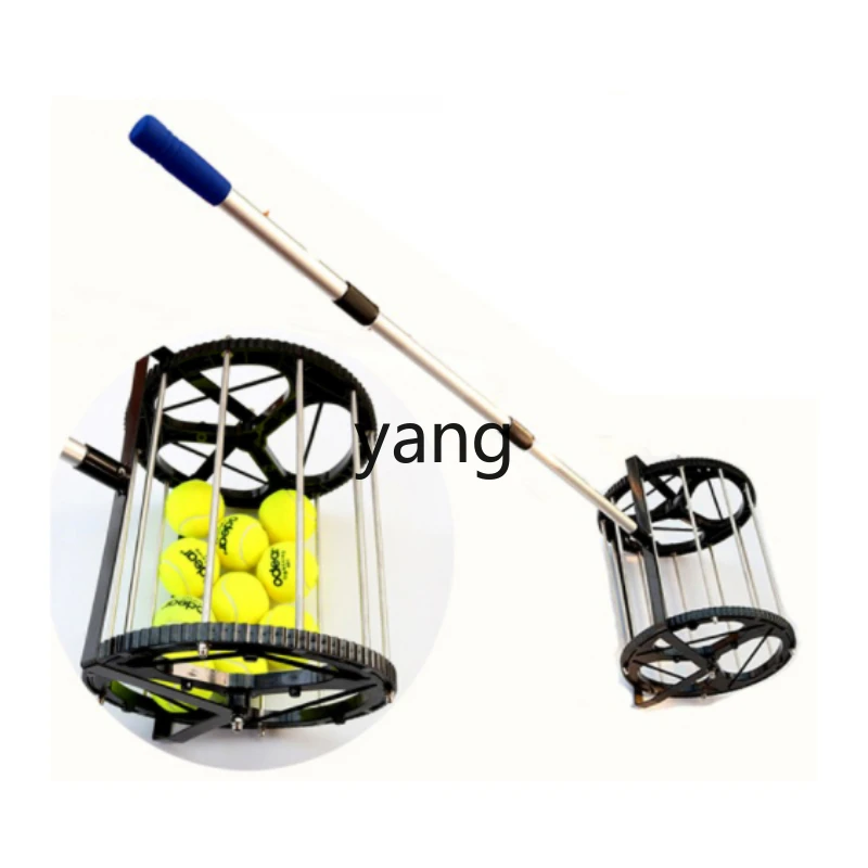 

YJQ Tennis Ball Pickup Cylinder Ball Pickup Frame Portable 40 Capsules