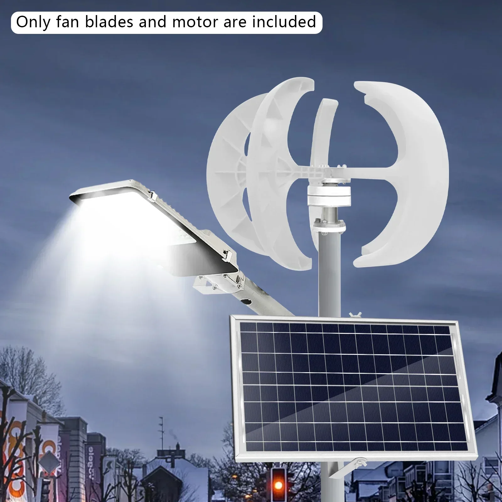 

Vertical Wind Turbine, 24V 600W 5 Leaf Lantern Shape IP67 Wind Generator for Home Use Home Boat Solar Road Wind Wheel