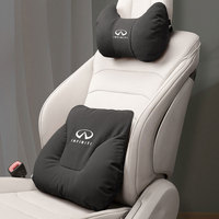1Pcs Car Seat Headrest Waist Rest Neck Pillow Auto Logo Interior For Infiniti Q50 G37 FX30 FX35 Q60 QX50 M37 ESQ JX35 QX70 FX50