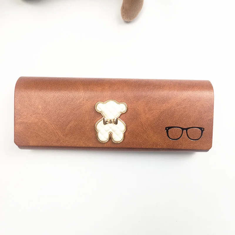 بو الجلود الصلب نظارات مربع المرأة الدب نمط نظارات حالة الصلب مكافحة الصحافة صندوق النظارات الشمسية النظارات حالات B2