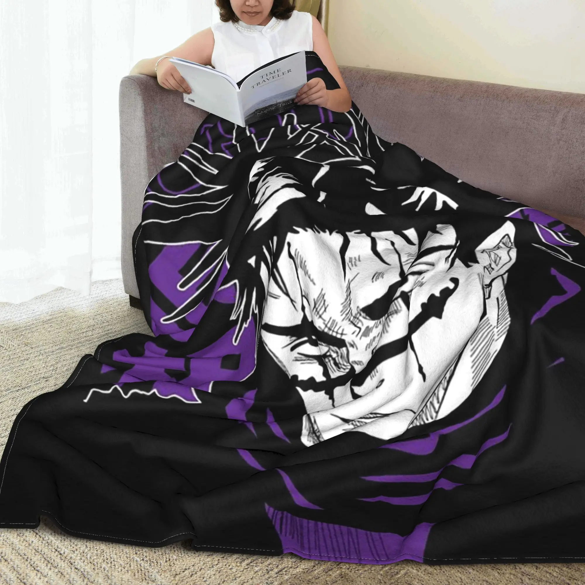 Choso JJk Manga Jujutsu Kaisen Red Blood Blankets Super Soft Flannel Sofa Throw Blanket for Couch Bedding Throws Bedspread Quilt
