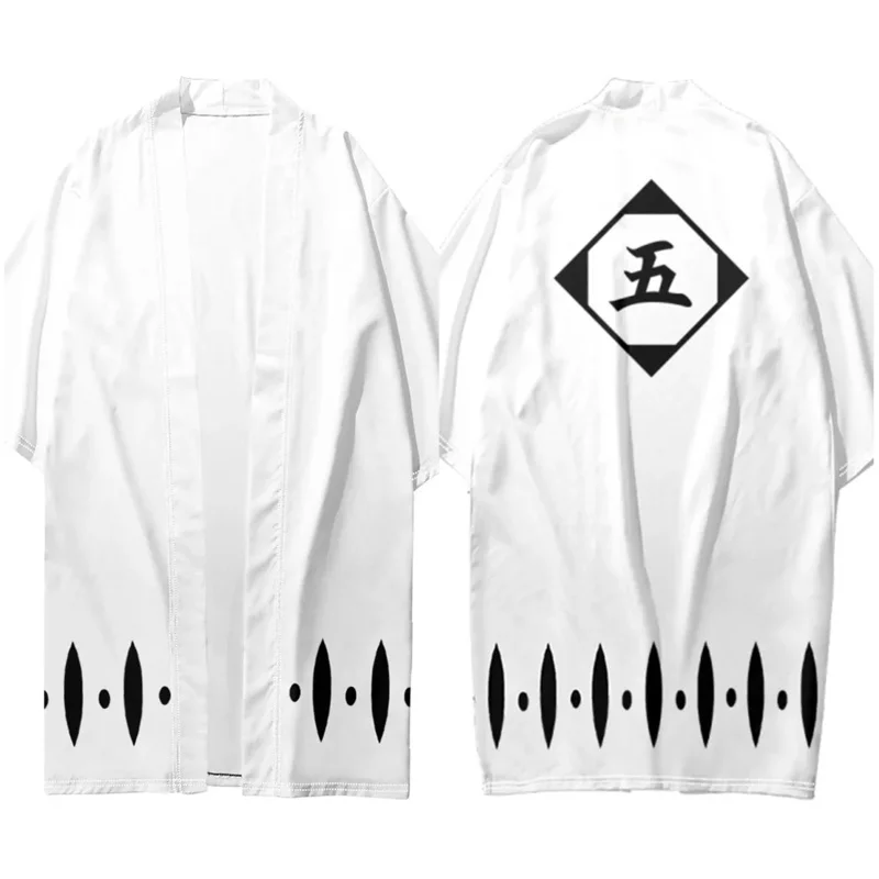 Anime Bleach Gotei 13 Kyoraku Shunsui Costume Cosplay uomo mantello Robe Roleplay Fantasia Halloween carnevale vestiti per travestimento