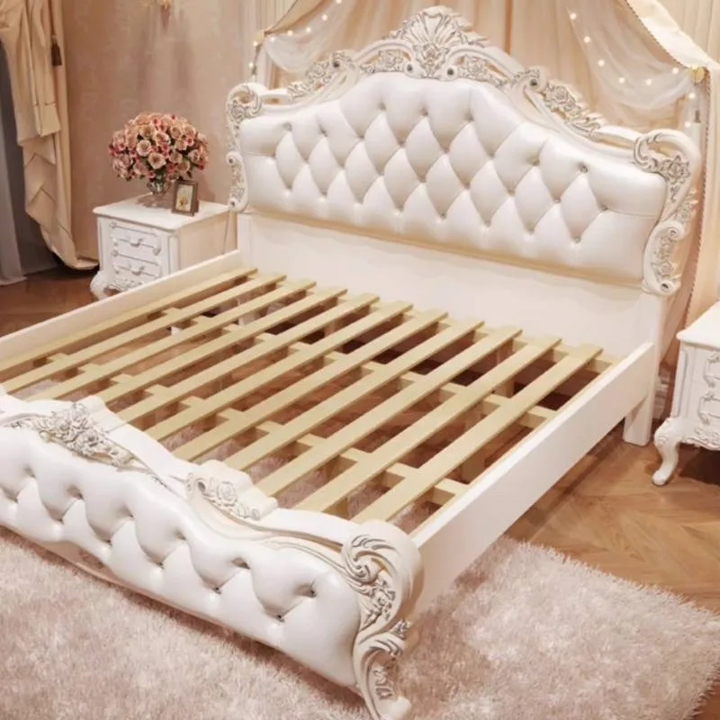 Guest House Elegant Luxury Bed Accessories Set Bedding Storage Bed Frames Headboards Bedroom Letto Matrimoniale Home Furniture
