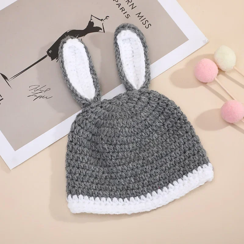 Traje de conejo para bebé recién nacido, disfraz de punto de ganchillo para recién nacido, accesorios de fotografía, ropa para bebé, ropa infantil