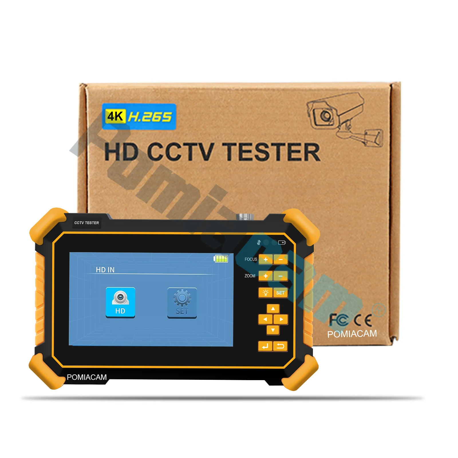 HD Coaxial Camera Tester 4K HD-2900 4.3 Inch CCTV  Camera Tester 8MP CVI TVI AHD Analog HD Security Video Monitor DC12V