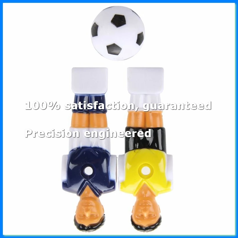 

22Pcs Foosball Man Table Guys Man Soccer Player Part Yellow+Royal Blue with Ball-A49I