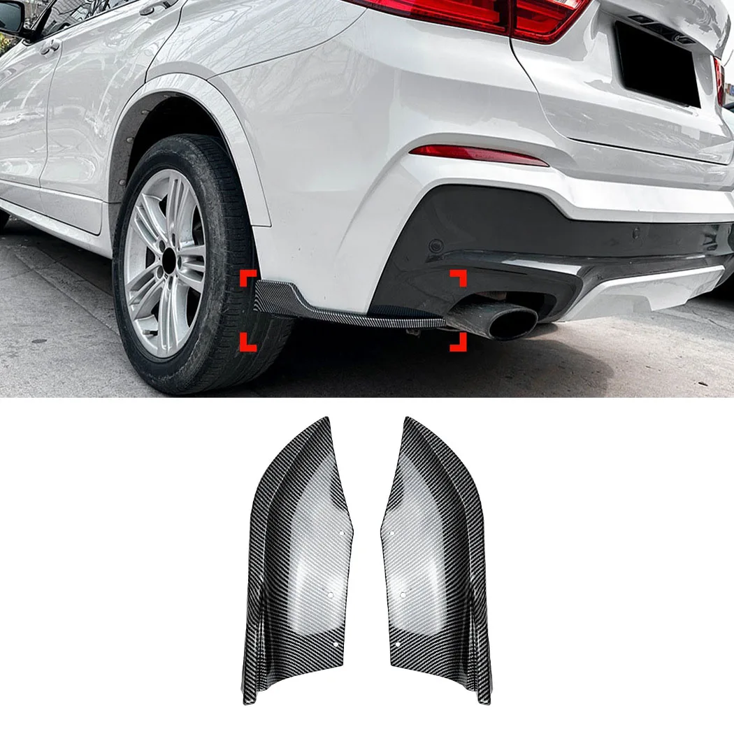 

2Pcs Car Rear Bumper Side Splitters Spoiler Canards Fender Decoration For BMW X4 F26 M Sport 2014 2015 2016 2017 2018
