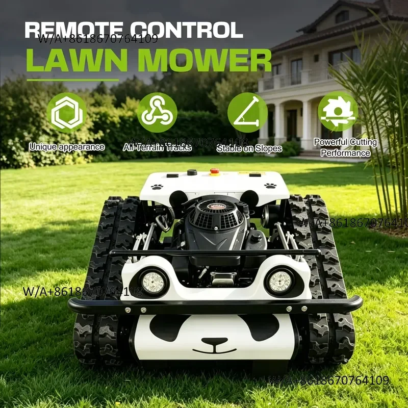 Hot Seller Crawler Remote Control Lawn Mower Paddy Field 800mm Cutting Width Radio Remote Controlled Crawler