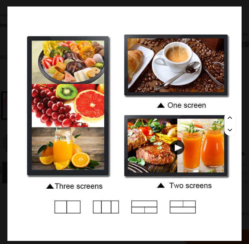 Touch screen LCD per macchina pubblicitaria a parete da 22/32/43/50/55/65 pollici Schermo verticale HD Android Network
