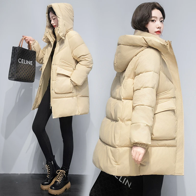 Winter Jackets for Women Parkas Coat Hooded Windproof Warm Oversize Down Coat Long Jacket Female Loose Thick Windbreaker Outwear