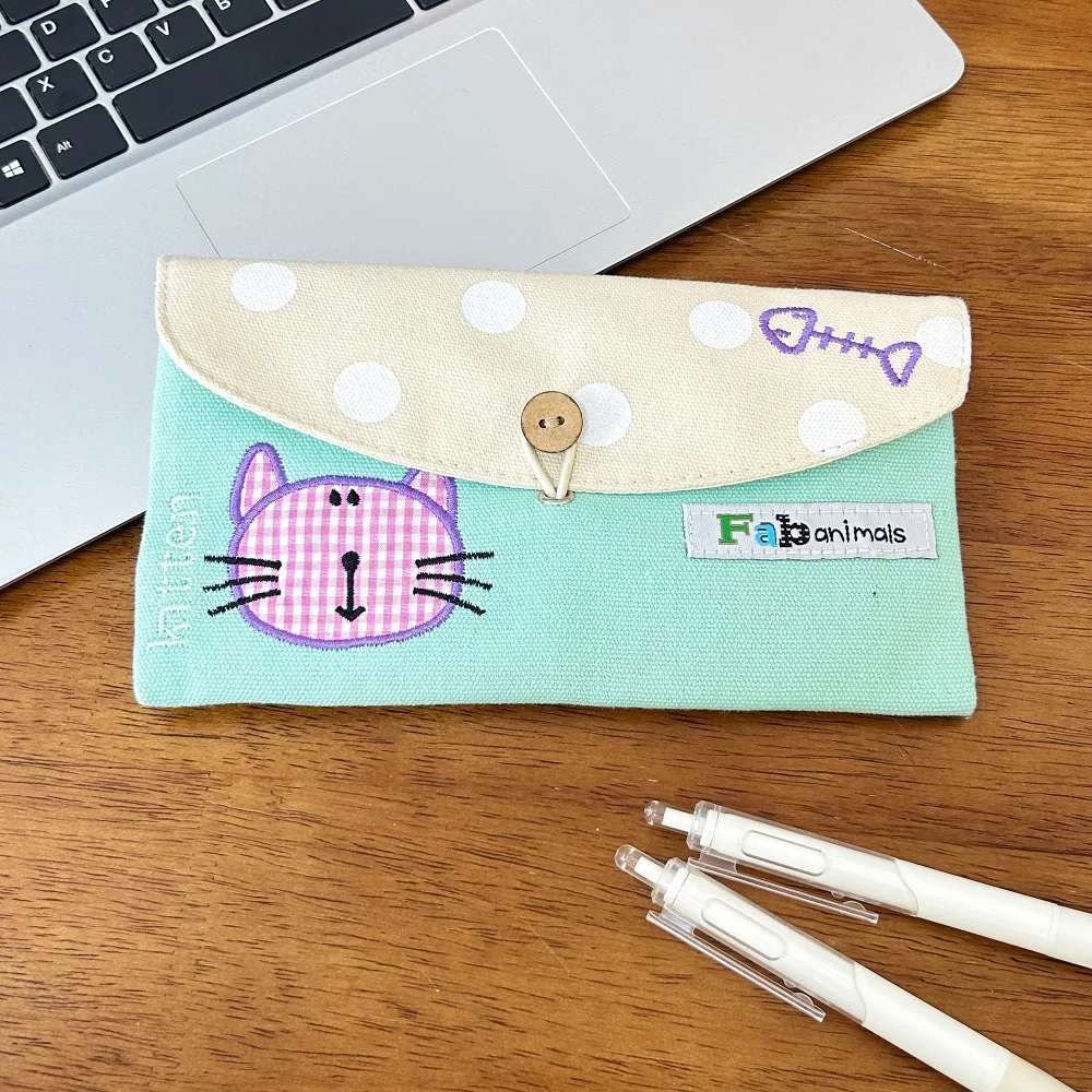 High Quality Cat Pen Bag Large Capacity Multi-functional Stationery Bag Portable Multi Layer Stationery Organizer School Office