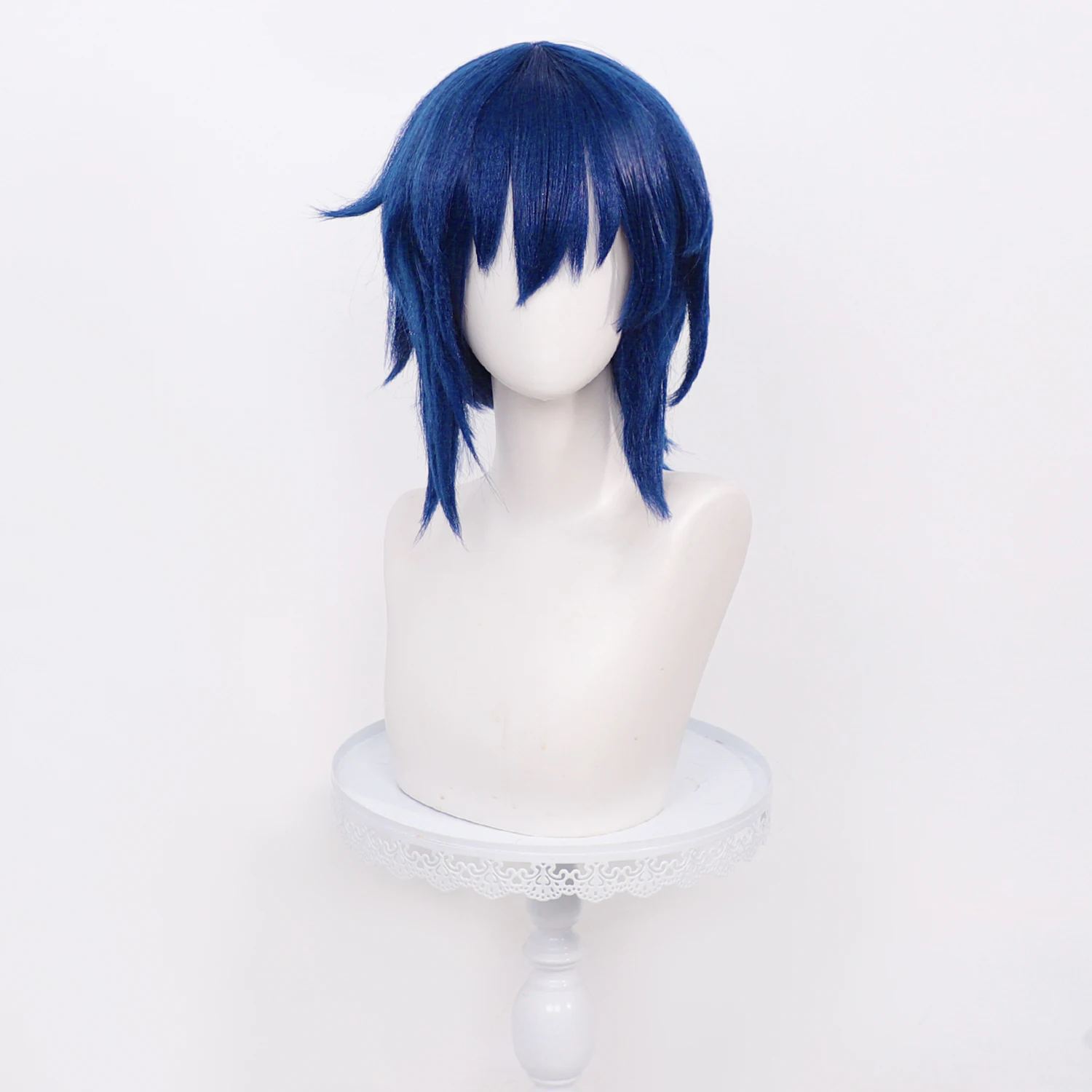 스칼프 탑 츠키히메 리메이크 시엘 코스프레 가발, 짙은 - Anime Cosplay Blue Hair 리뷰 및 가격
