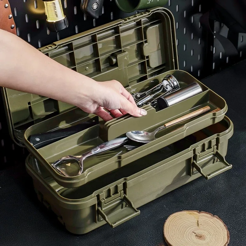 

The Outdoor Vehicle-mounted Fishing Box and Household Multi-functional Toolbox Can Be Connected To A Storage Box