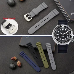 Silicone Tropic Strap Waterproof NH35 Watch Rubber Strap 22mm for Tuna Watch Watchband Men Replacement Wrist Watch Accessories