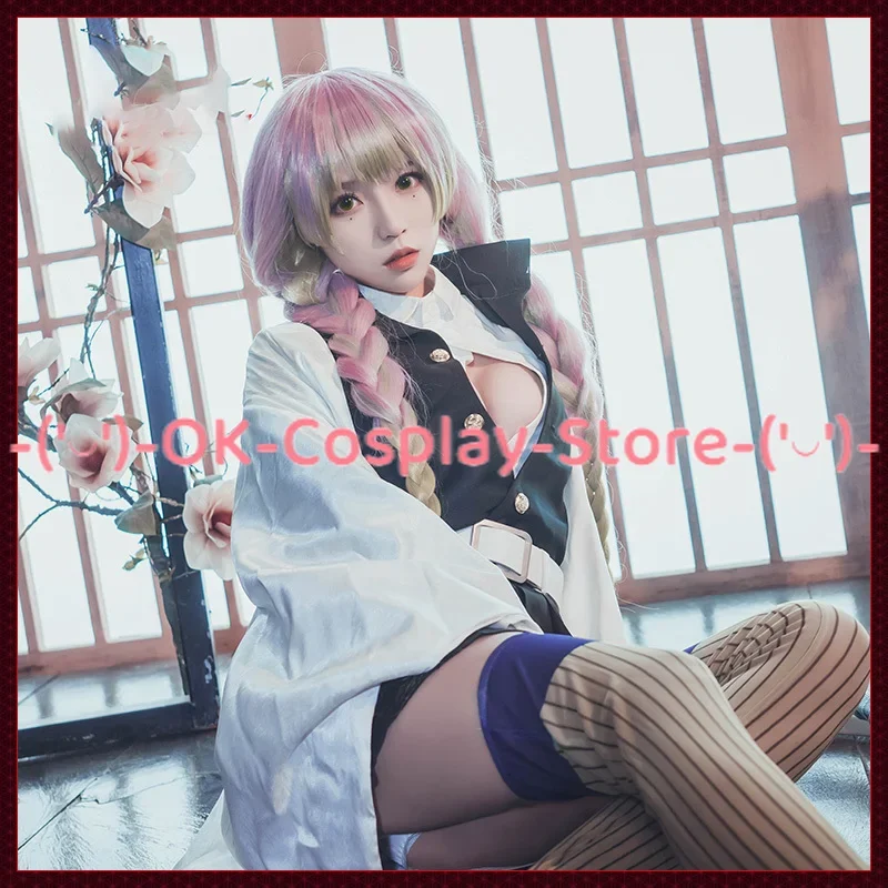 Kanroji Mitsuri Cosplay Costume Women Sexy Kimono Halloween Carnival Uniforms Suit