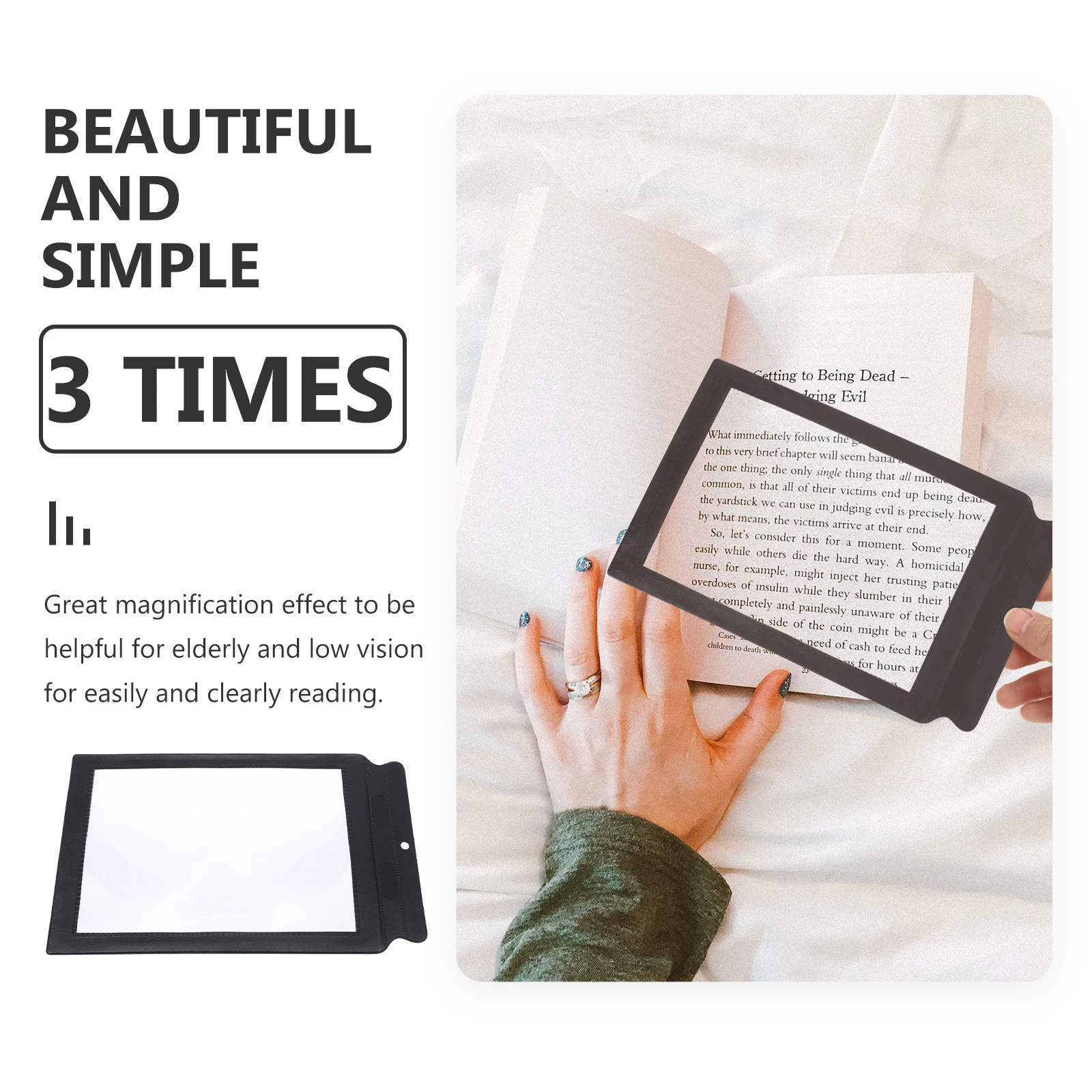 

1pcs Handheld Magnifying Glass Hd Reading Magnifier For Elderly Portable Home Use Learning Tool Instrument