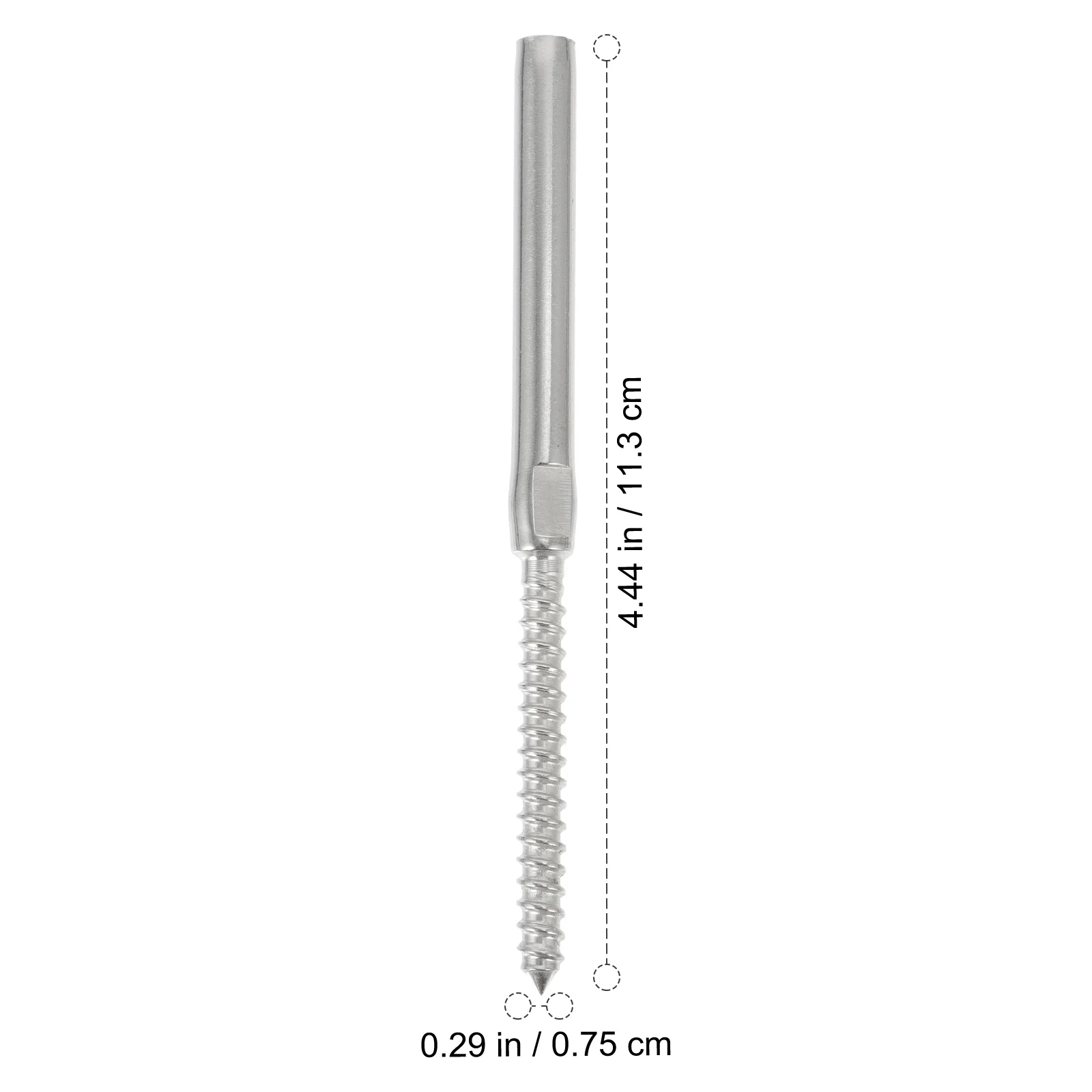 

8Pcs Steel Wire Rope Connectors Stainless Lag Screws for DIY Cable Railing System Deck Stair Baluster Hardware Kit