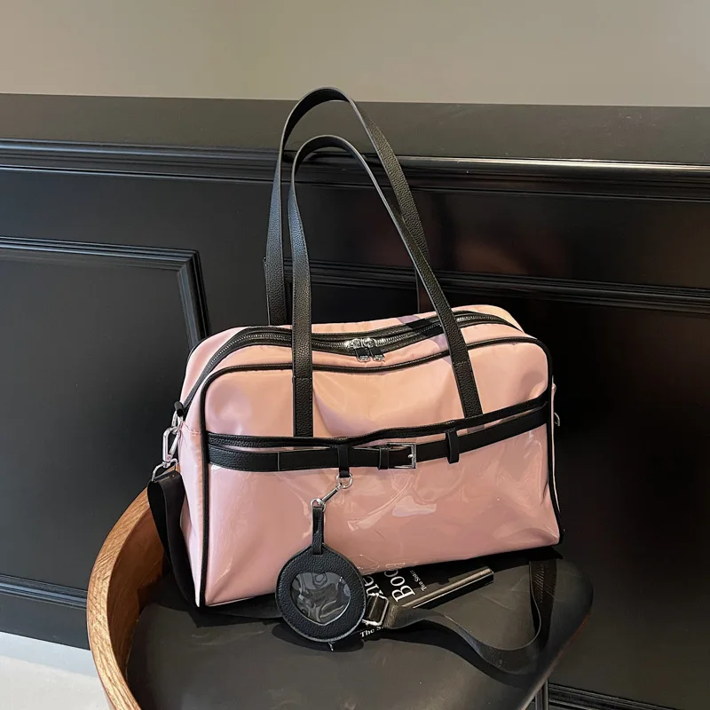 

Large Capacity Travel Bag Women's Hand Held Sports Yoga Bag Waterproof Oxford Luggage Bag Korean Fashion Shoulder Bag