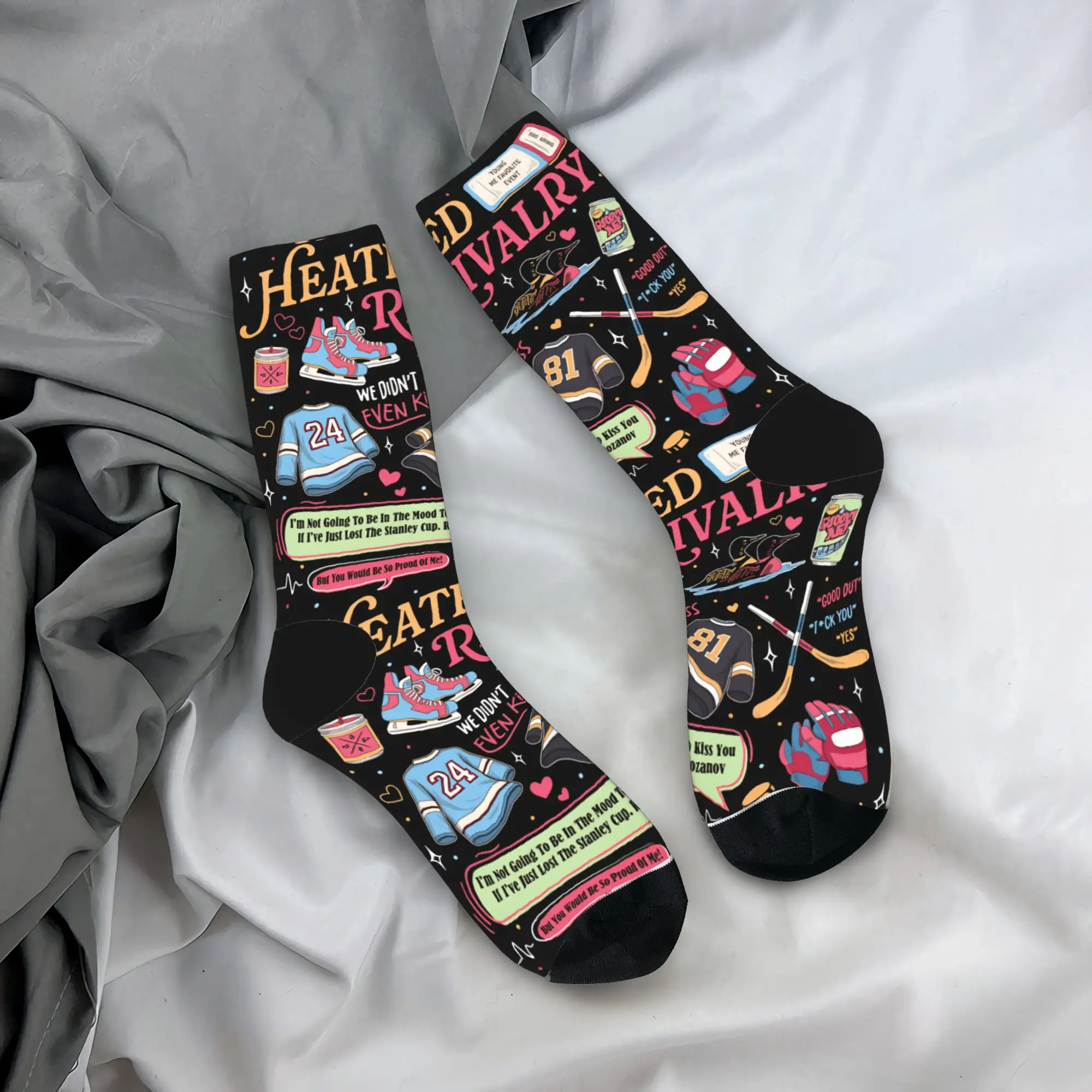 

Теплые носки для велоспорта с антибактериальным эффектом на День святого Валентина для мужчин и женщин, осенние, повседневные, мягкие, на заказ