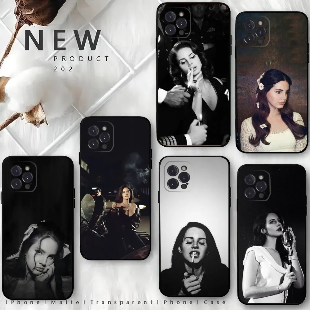 

Lana D-Del Rey Famous Singer Phone Case For iPhone15,14,13,12 Mini 11 Pro XR,X,XS,MAX 6S,7,8 Plus Silicone Cover Soft Black