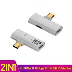 100W USB OTG Type C Adapter 10Gbps Data Transfer Hard Disk Fast Charging Converter for Phone Tablet Macbook Type-C Earphone