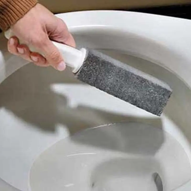 Toilets Cleaner Stone Natural Pumice Stone Toilets Brush  Stain Remover Quick Cleaning Stone With Long Handle Bathroom Gadgets