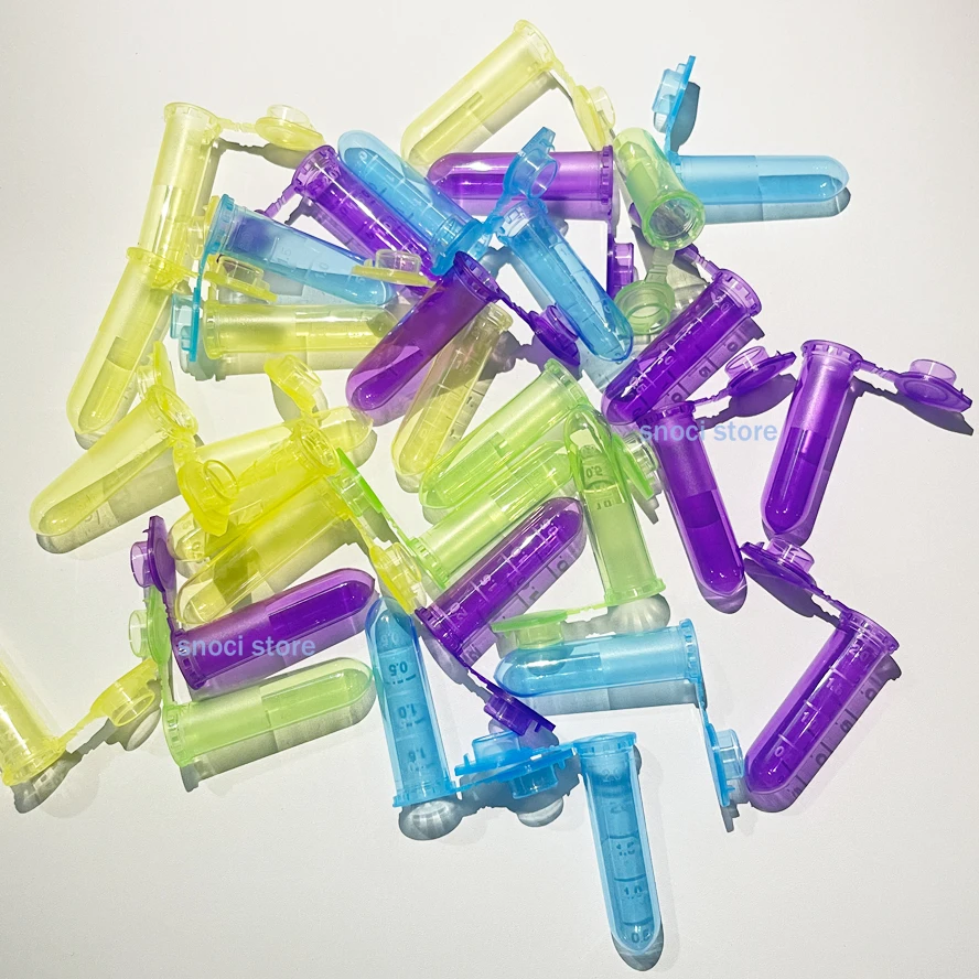 2ml Microcentrifuge Tubes, Graduated Micro Test Tubes with Snap Cap, Rounded Microtube Sample Vial for Laboratory,100Pcs/Pack
