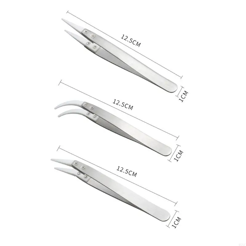 97QC عالي الدقة معزول غير مغناطيسي ملاقط الصلب-قبضة الصلب المقاوم المقاوم المقاوم المقاوم للصدأ غير المغناطيسي المستقيم