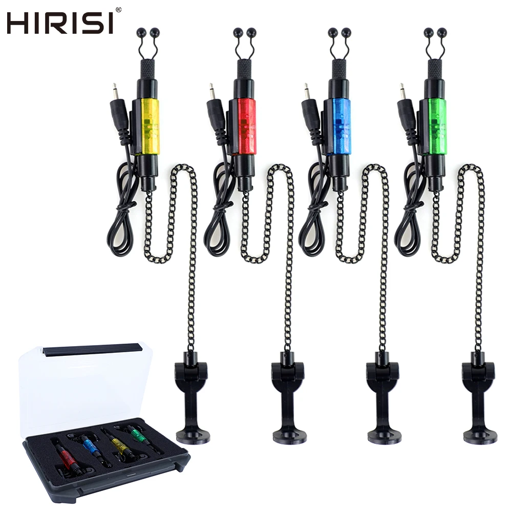 Hirisi Carp Fishing LED Swingers Set in Box For Fishing Alarms 4 Color B2006A Fishing Accessories