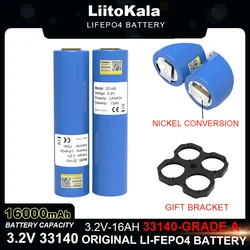 LiitoKala New 3.2V 33140 16Ah lifepo4 Cells for diy 4 strings12v 24V 20AH 30AH ebike e-scooter power tools Battery+Nickel sheet