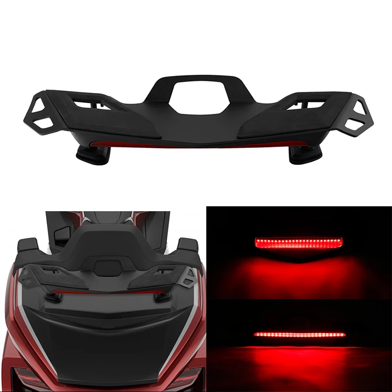Motorcycle Rear Trunk Luggage Rack LED Brake Light Lamp Fit For Honda GL1800 2021 2022 2023 2024 2025