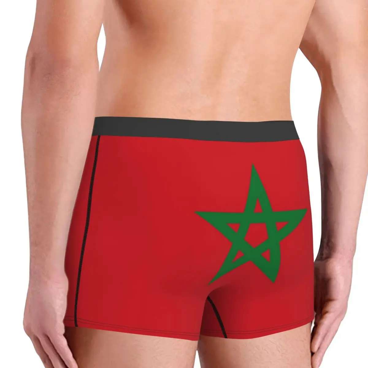 Custom Male Sexy The Flag Of Morocco Underwear Moroccan Patriotic Boxer Briefs Stretch Shorts Panties Underpants