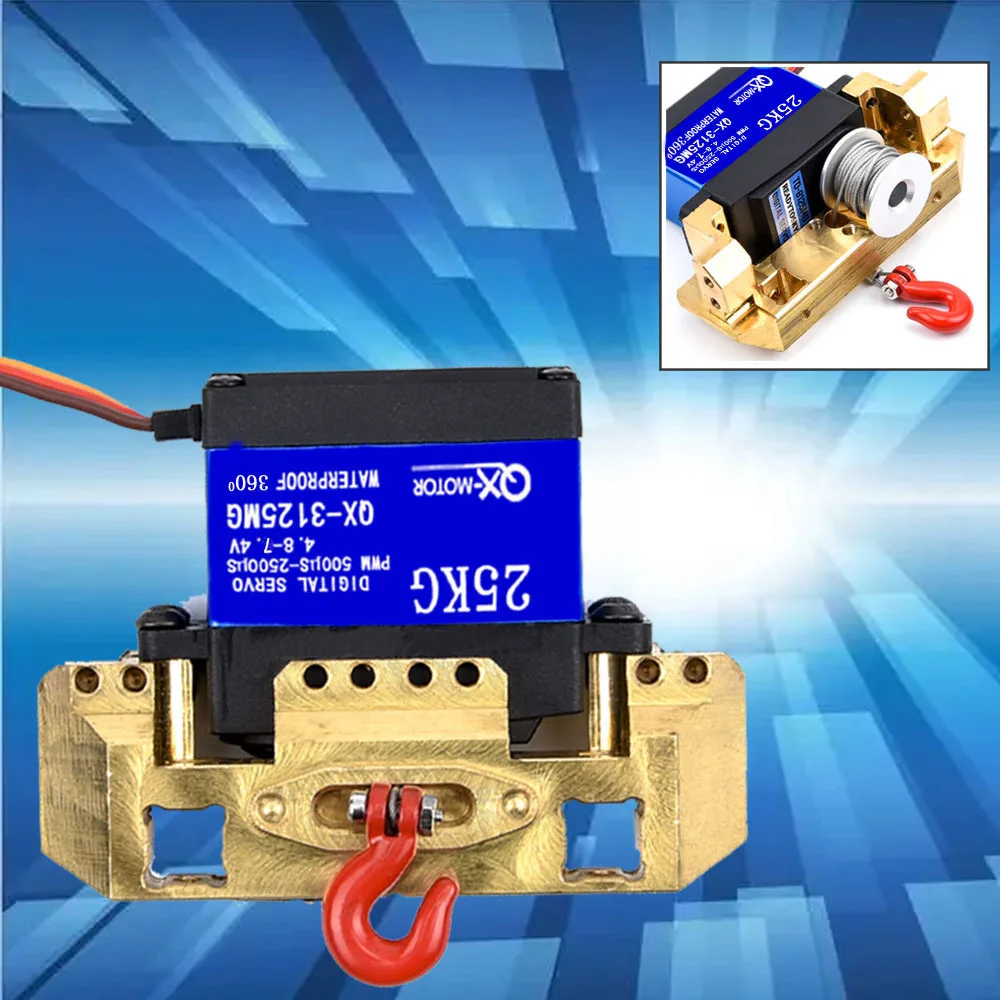 

Winch wheel digital steering gear 20KG25kg30kg35kg1/10 simulation climbing car TRX4 brass bracket