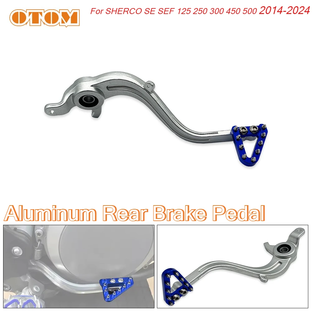 HOT Motocross Aluminum Rear Brake Pedal Lever Arm Assembly For SHERCO SE SEF 125-2014-2024 Motorcycle Accessories Step Tip Plate