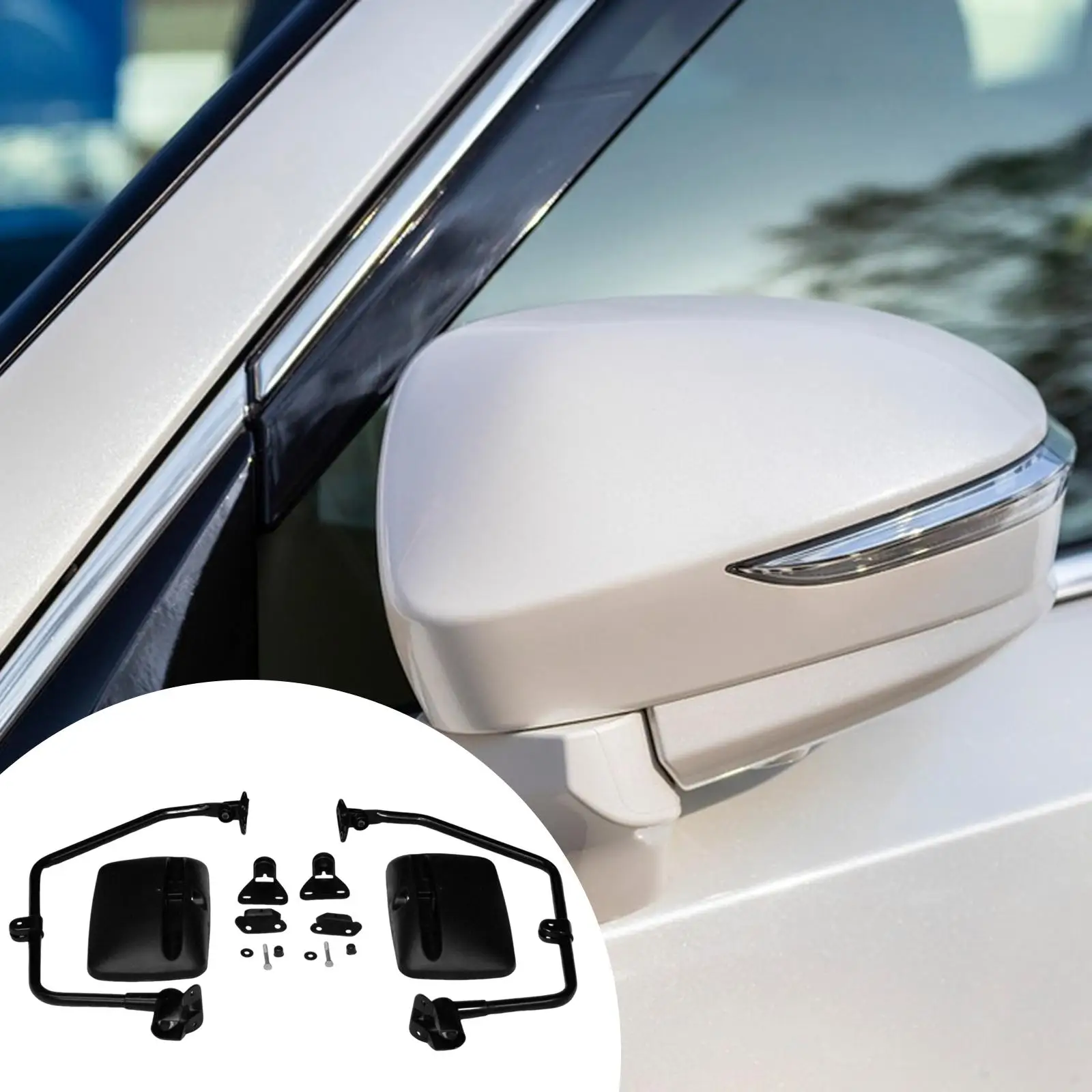 Side View Mirror Pair Replacement 251857513F 251857514F Left & Right for VW Vanagon 1980-1991 Automotive Accessories Sturdy