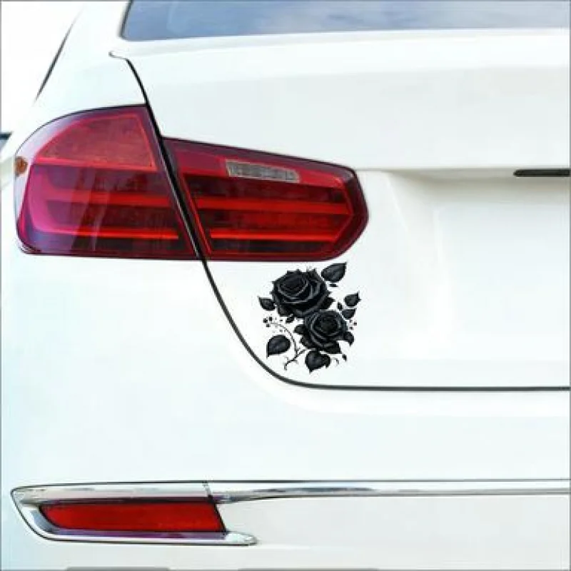 

Professional Black Rose Car Sticker Glamorous Eye-catching Waterproof Decal for Auto Motorcycle Exterior Decoration