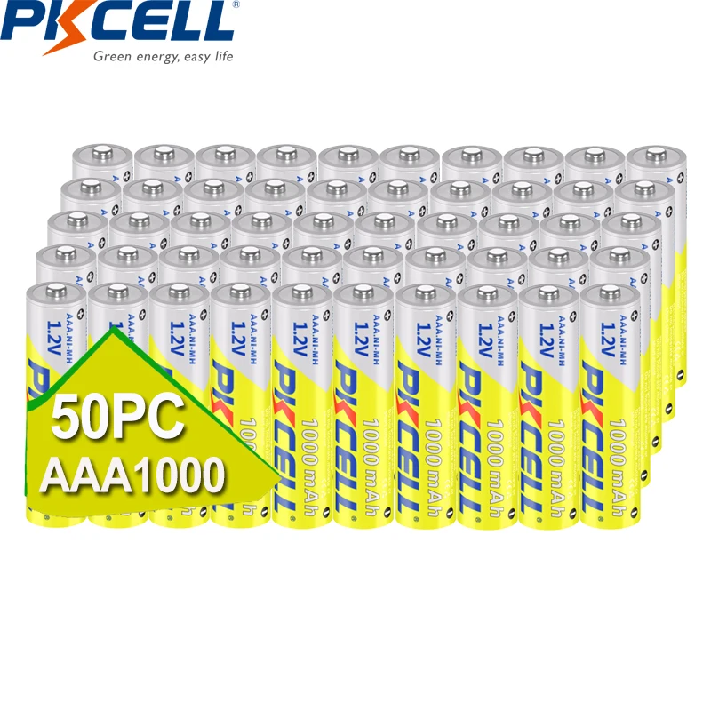 4-50PC PKCELL AAA Battery 1.2V NIMH AAA Rechargeable Batteries for flashlight toys remote control,aaa battery box as gift