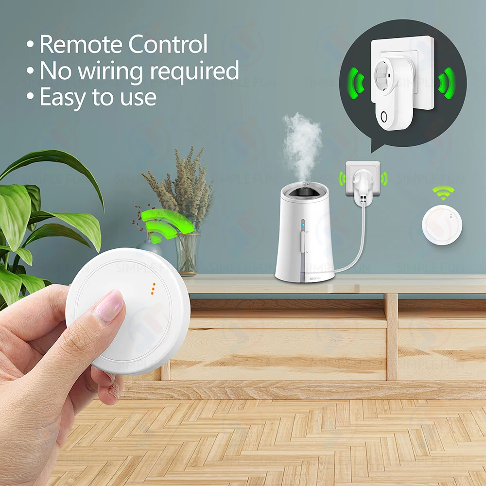 433Mhz Wireless Socket Remote Control 220V 110V 230V EU FR Smart Plug 50m Range 15A Safety Outlet for Light Fan Home Appliance