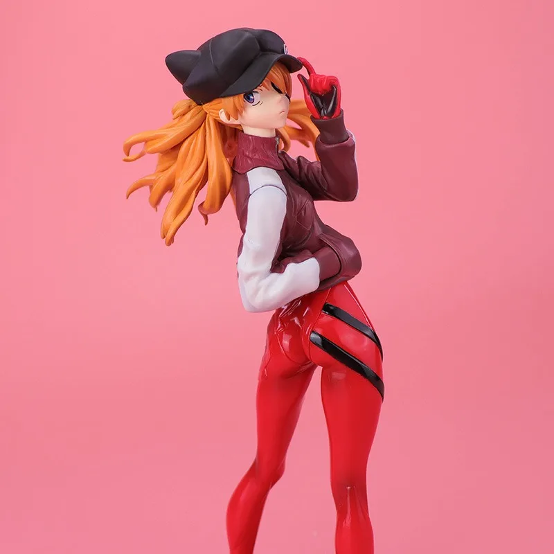 

High-quality version of EVA Neon Genesis Evangelion figure Asuka sportswear cat ear hat new theater model ornaments