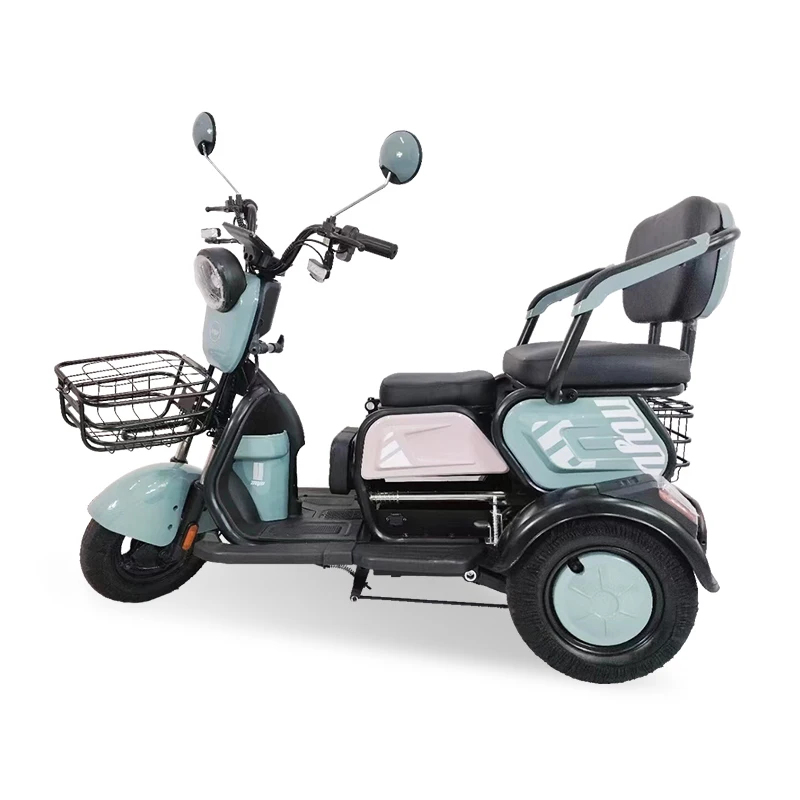 Hot Sale Electric Tricycle Digital LCD Display 3-Speed 300kg Load Capacity Portable Adult Moped 3 Wheels Cargo Tricycle