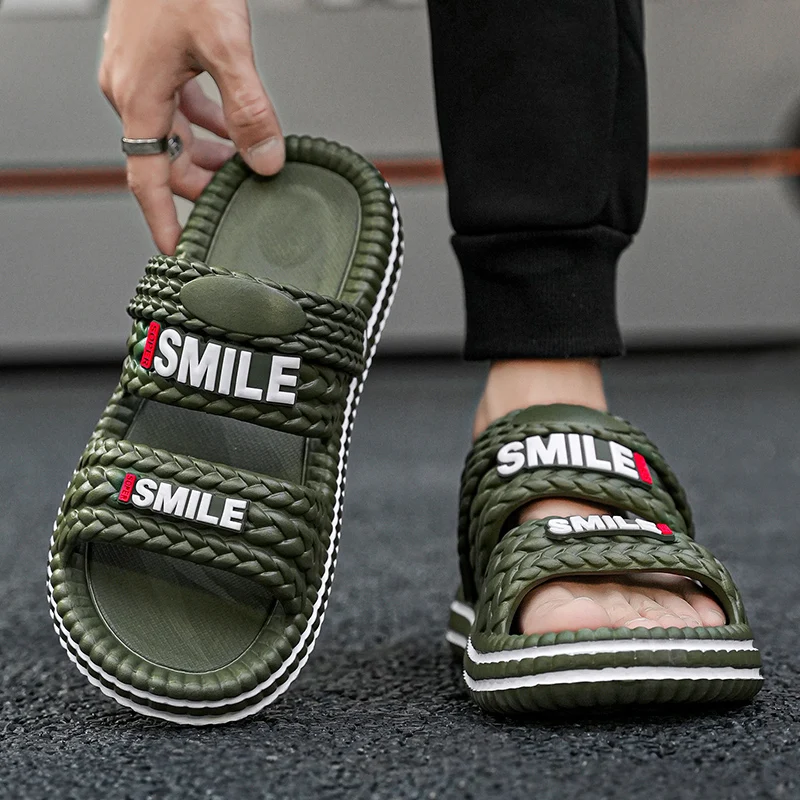 

Men's Sandals Summer Driving Special Anti-slip Wear-resistant Two-use Beach Slippers Soft Bottom Outdoor Sandals for Students